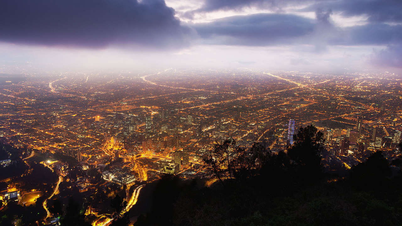 , , bogota, night, Colombia, , monserrate