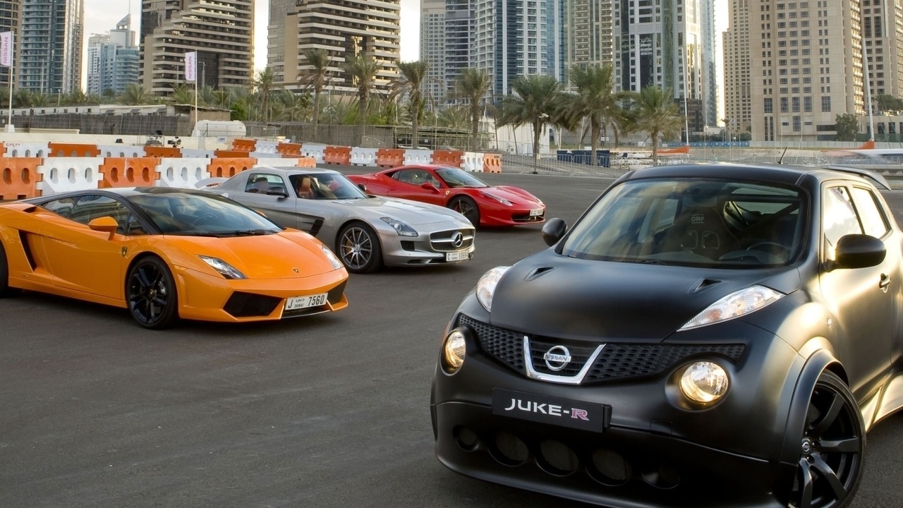 ferrari, nissan, gallardo, 458, lamborghini, juke r, italia, and