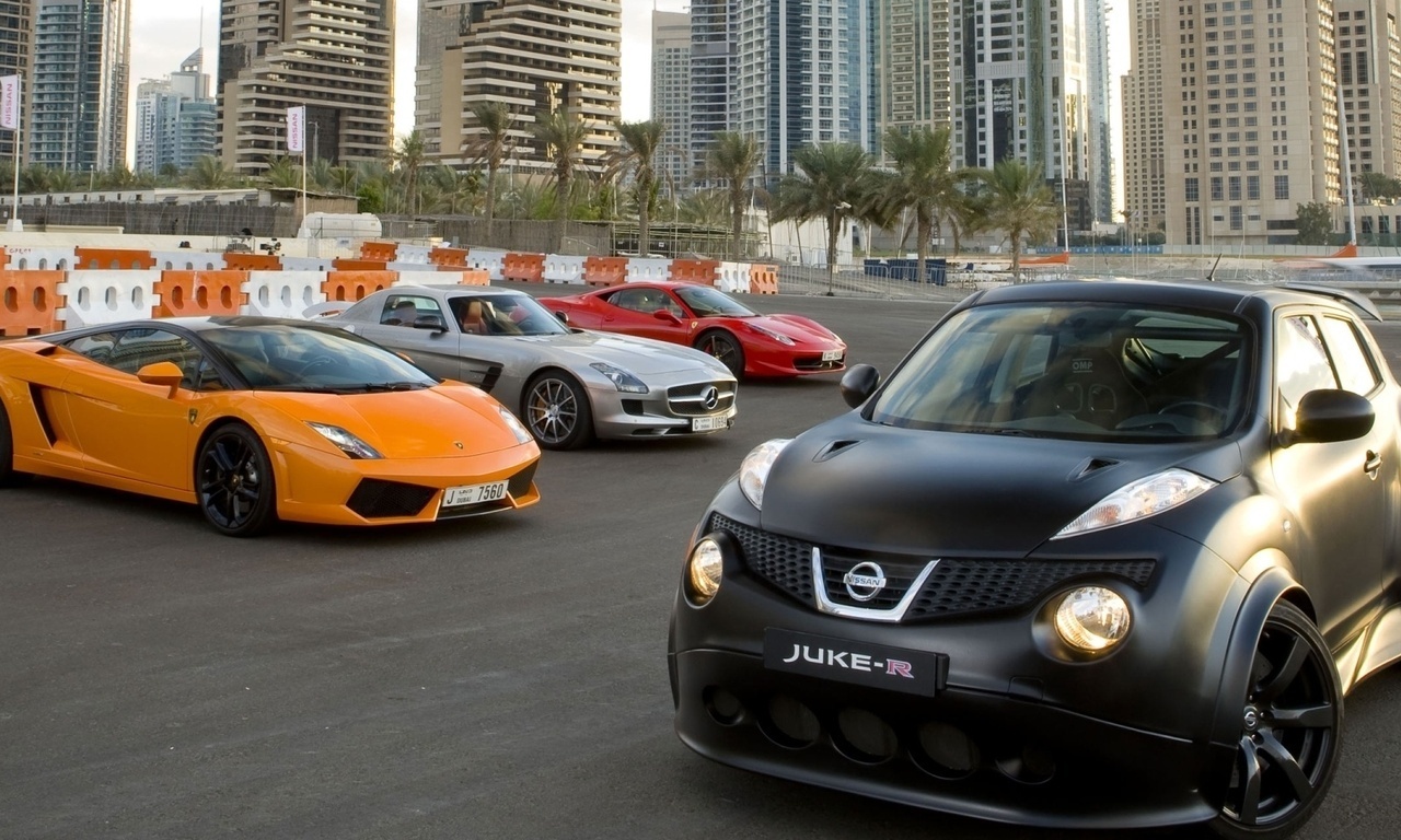 ferrari, nissan, gallardo, 458, lamborghini, juke r, italia, and