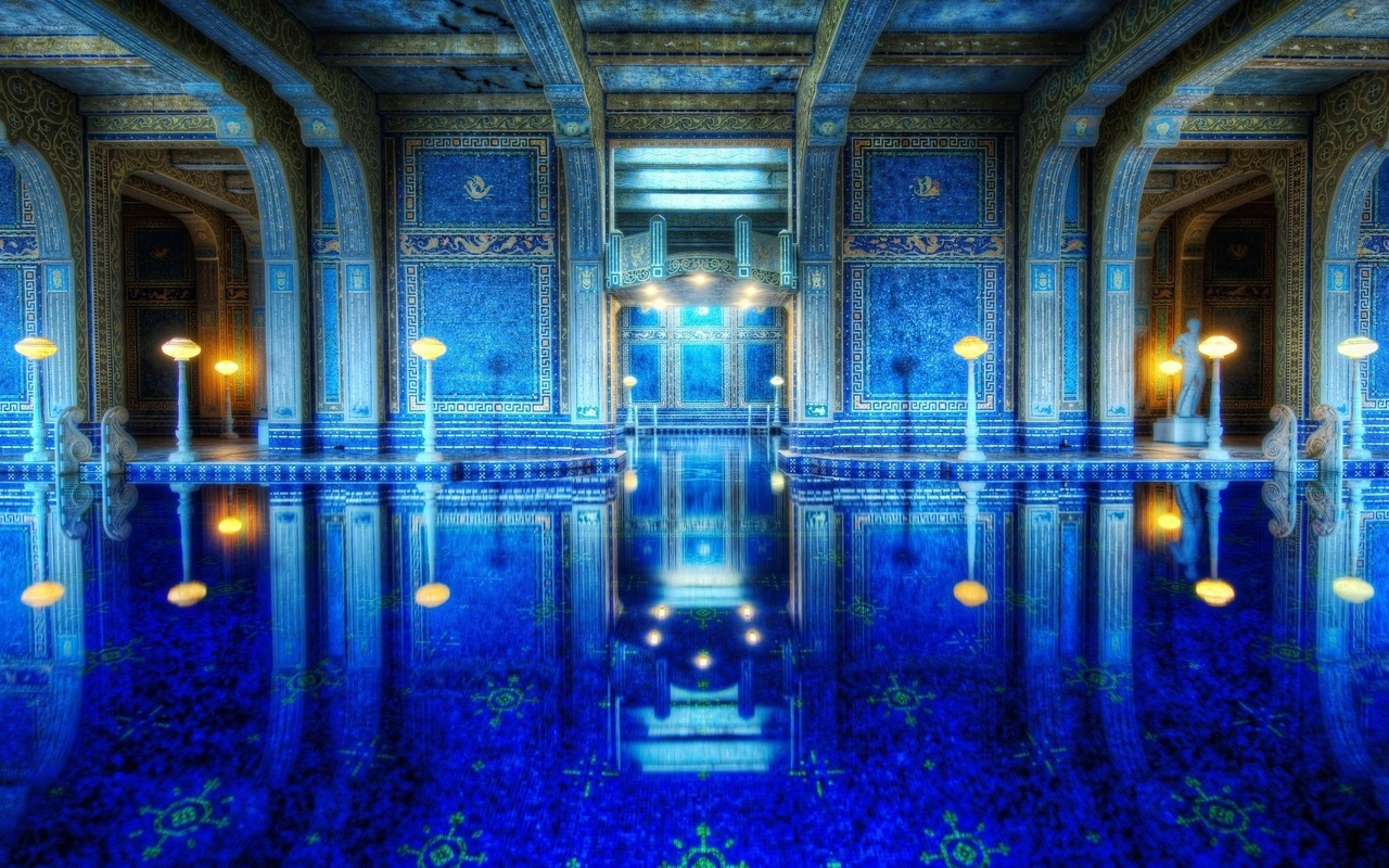 roman pool,  , Hearst castle, california