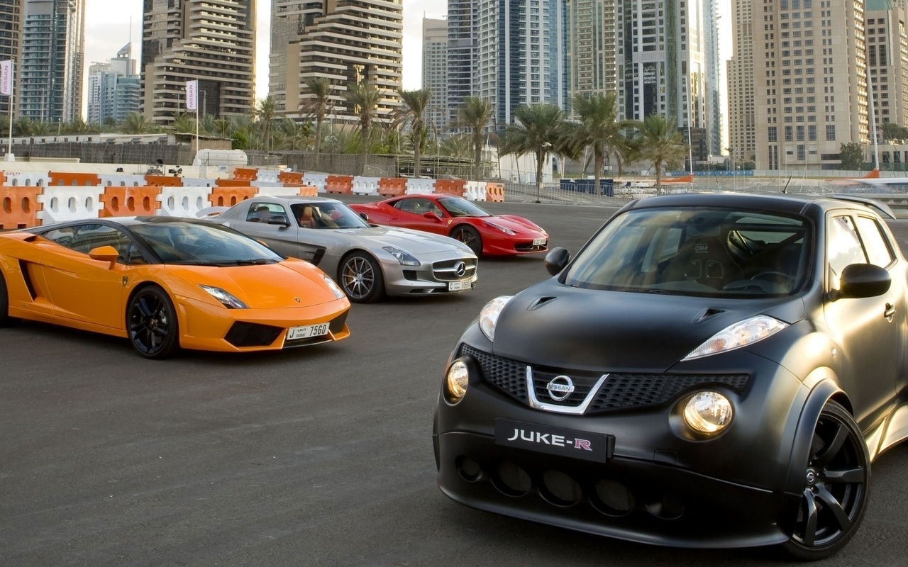 ferrari, nissan, gallardo, 458, lamborghini, juke r, italia, and