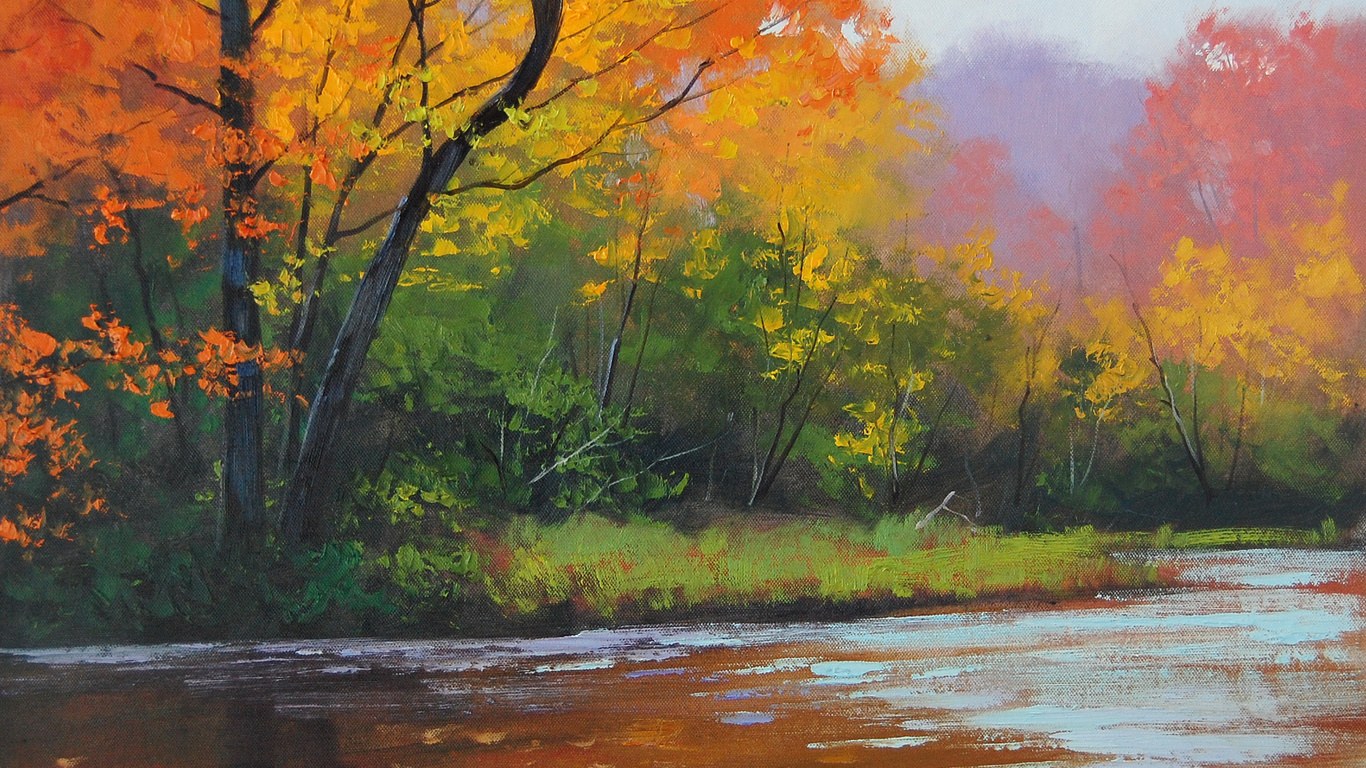 autumn stream, artsaus, , 