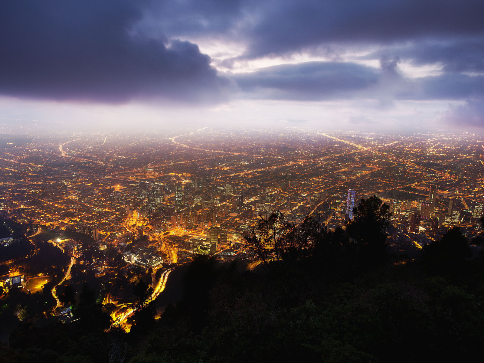 , , bogota, night, Colombia, , monserrate