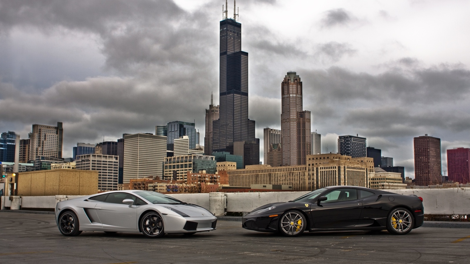 silver, chicago, black, gallardo, f430, ferrari, lamborghini