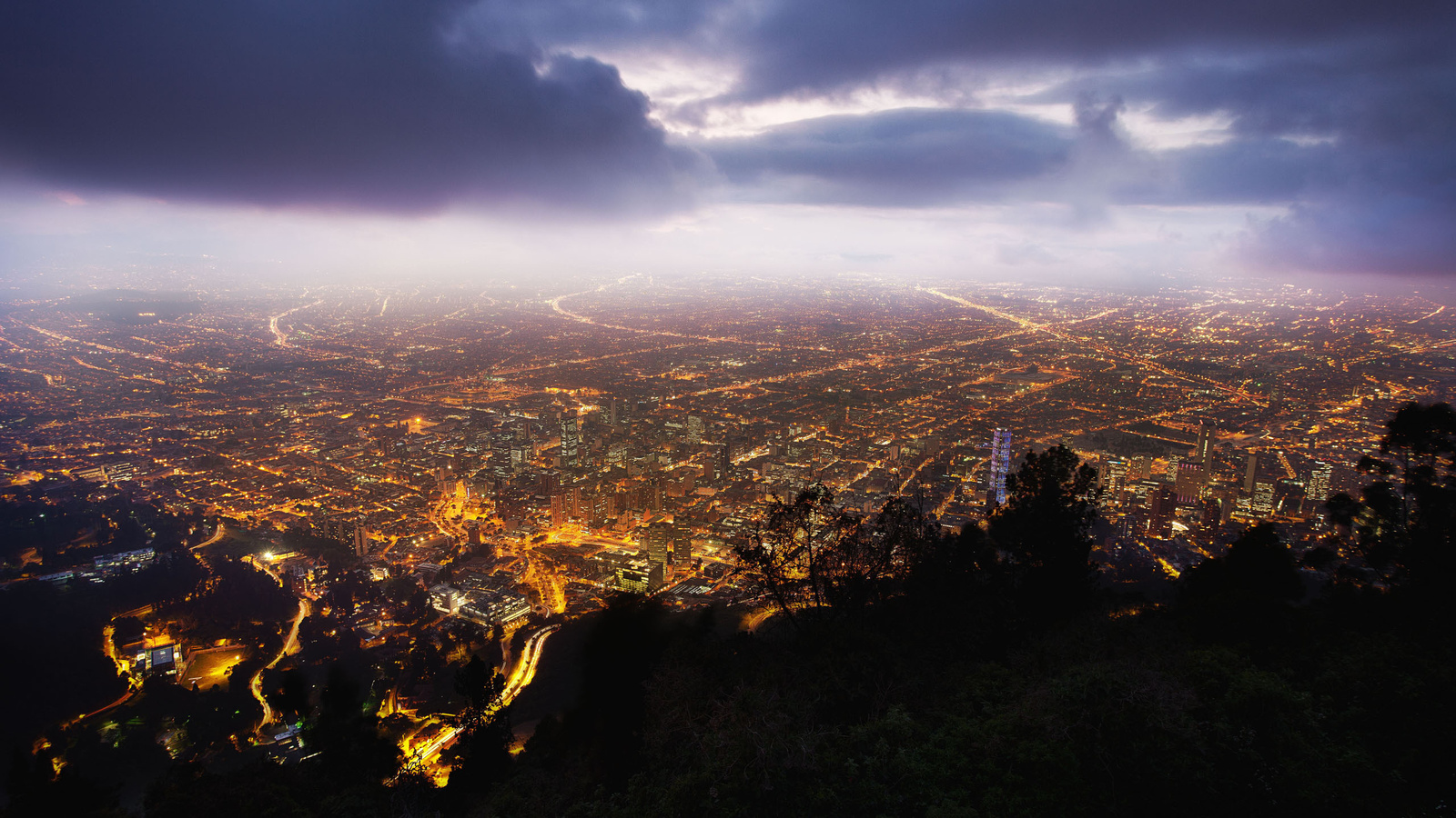 , , bogota, night, Colombia, , monserrate