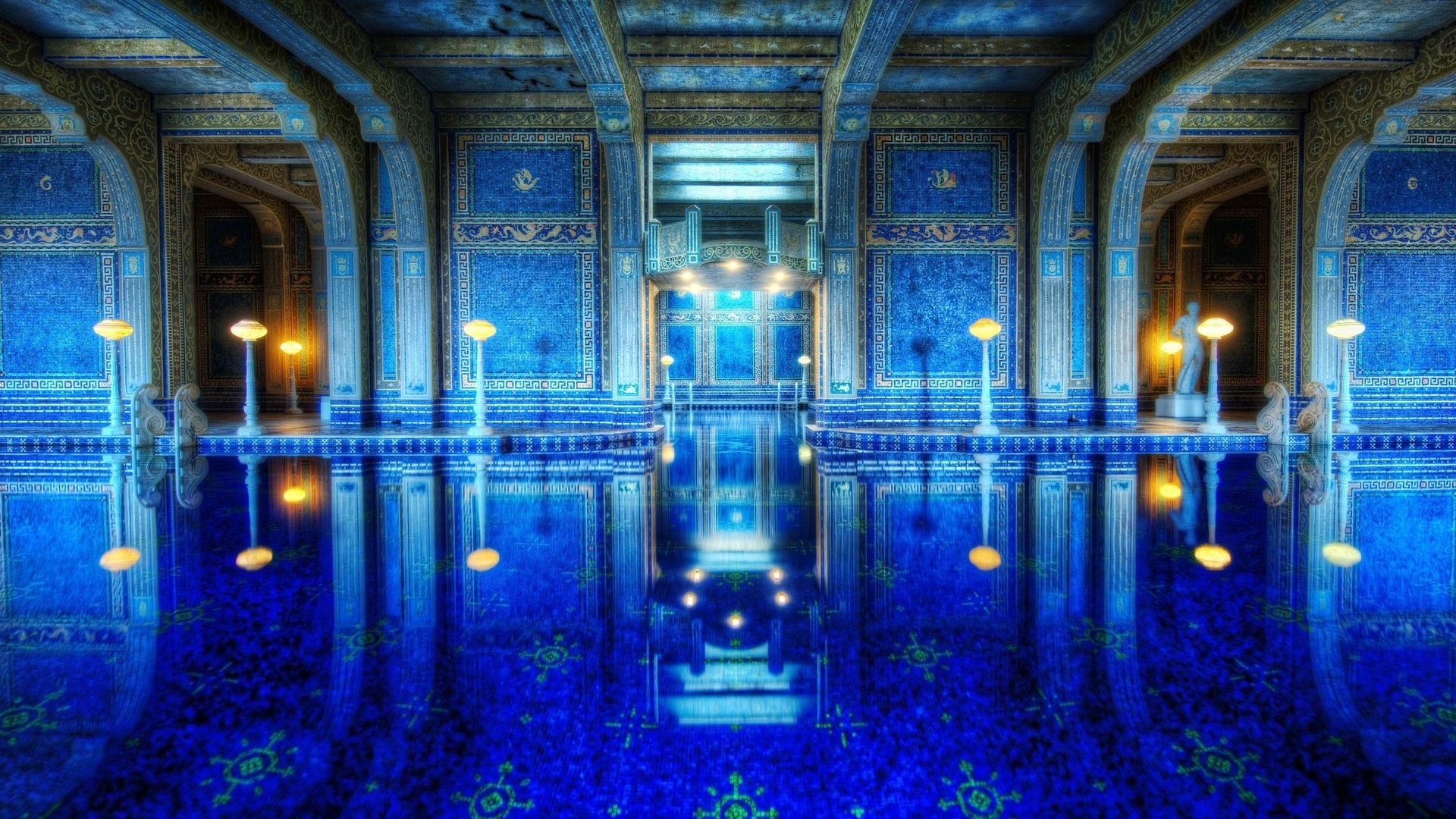 roman pool,  , Hearst castle, california