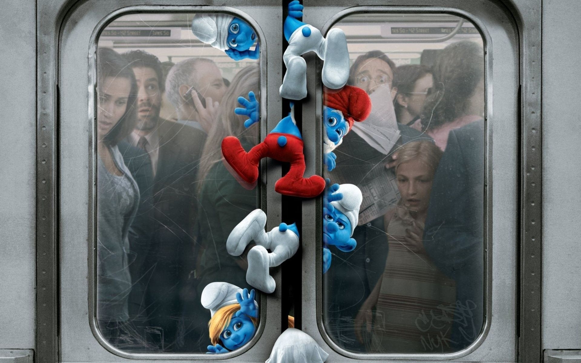 new-york, -, , , underground, station, the movie, Smurfs