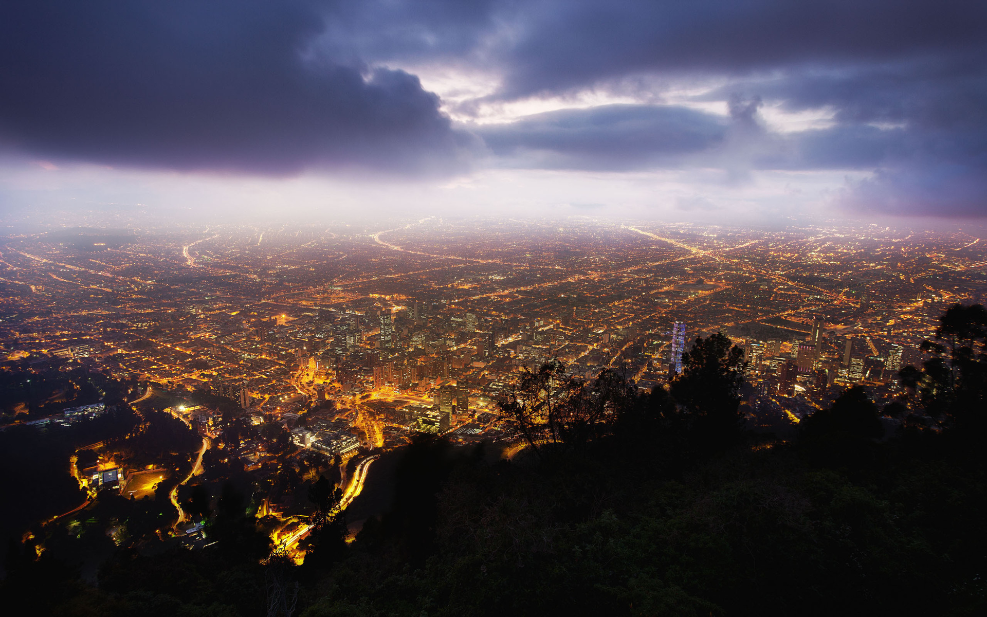 , , bogota, night, Colombia, , monserrate