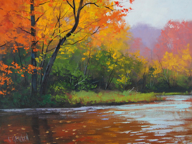 autumn stream, artsaus, , 