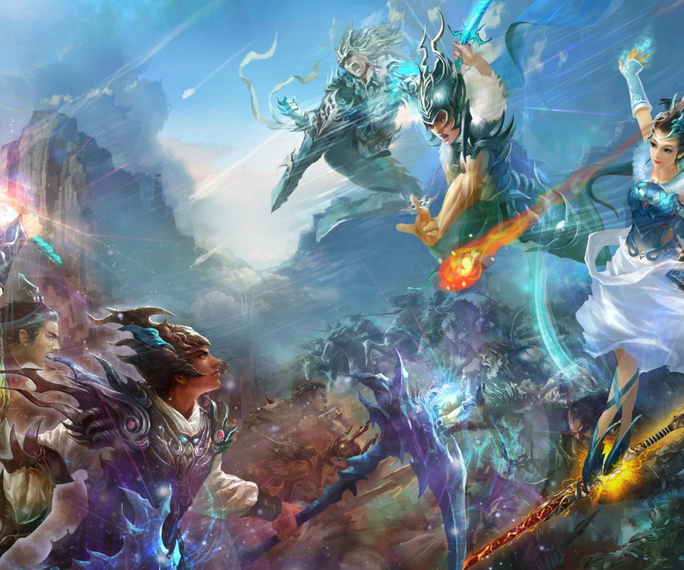 , fantasy, game wallpapers, perfect world, warriors, china, battle, mmorpg, Jade dynasty