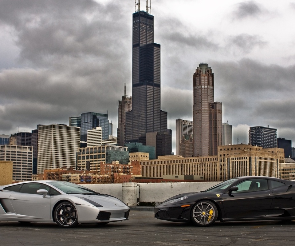 silver, chicago, black, gallardo, f430, ferrari, lamborghini