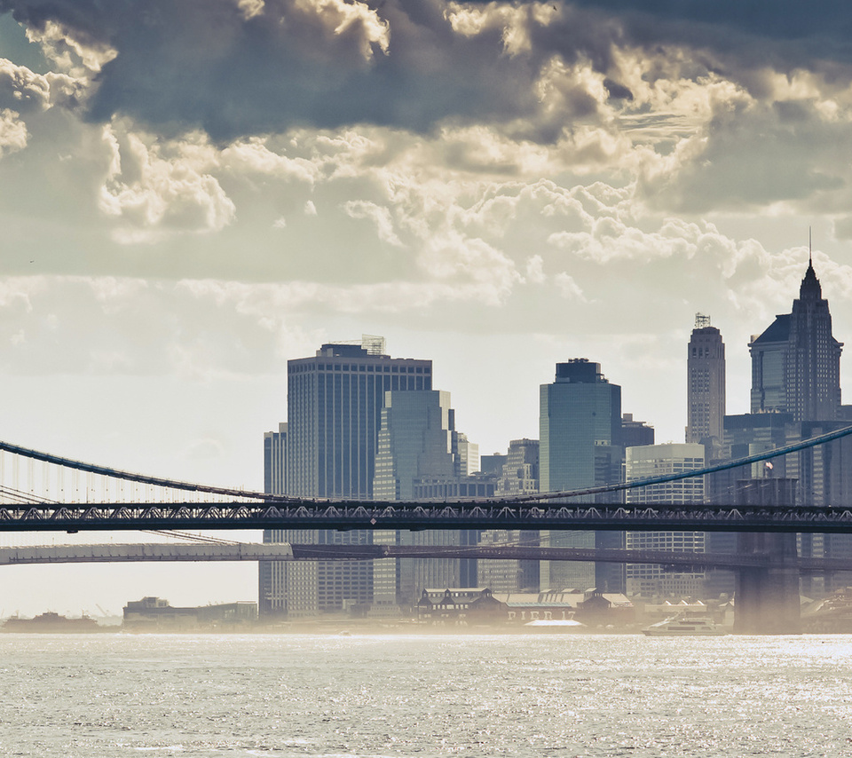 new york, nyc, -, manhattan bridge, 