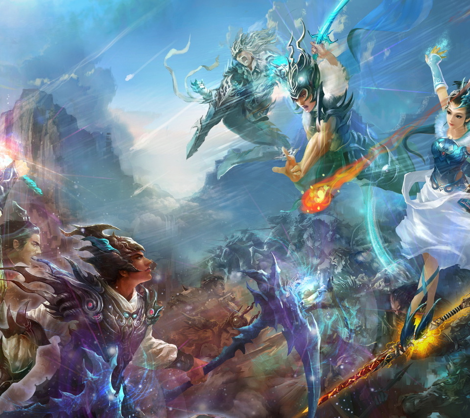 , fantasy, game wallpapers, perfect world, warriors, china, battle, mmorpg, Jade dynasty