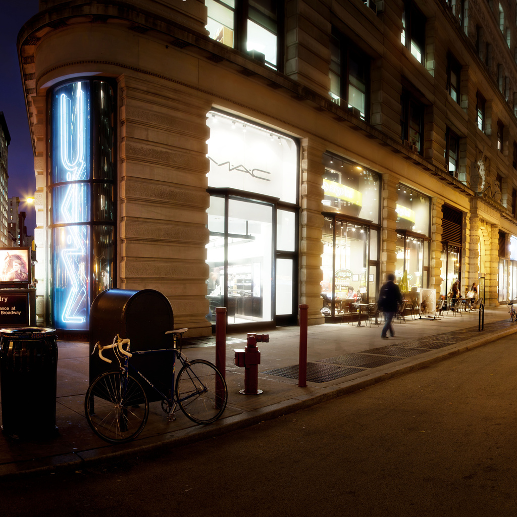 New york, nyc, , madison square park area, panoramic, night, -, usa