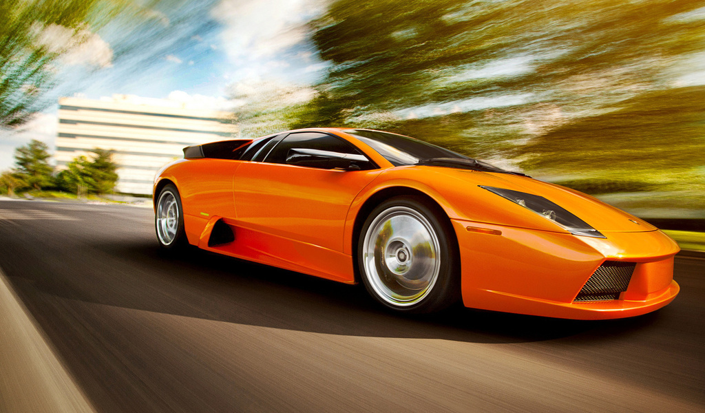 murcielago, lamborghini, orange, 