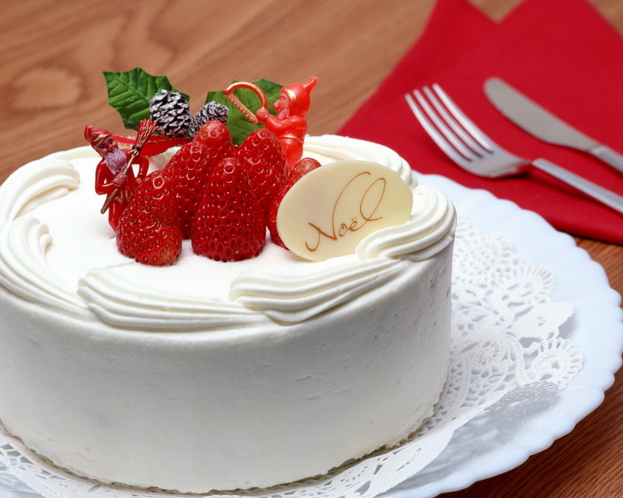 strawberry, christmas, sweet, happy new year, noel, creme, cake, merry christmas, No__l, holiday