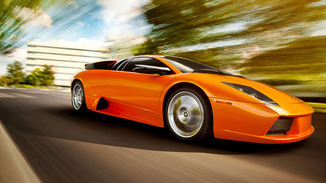 murcielago, lamborghini, orange, 