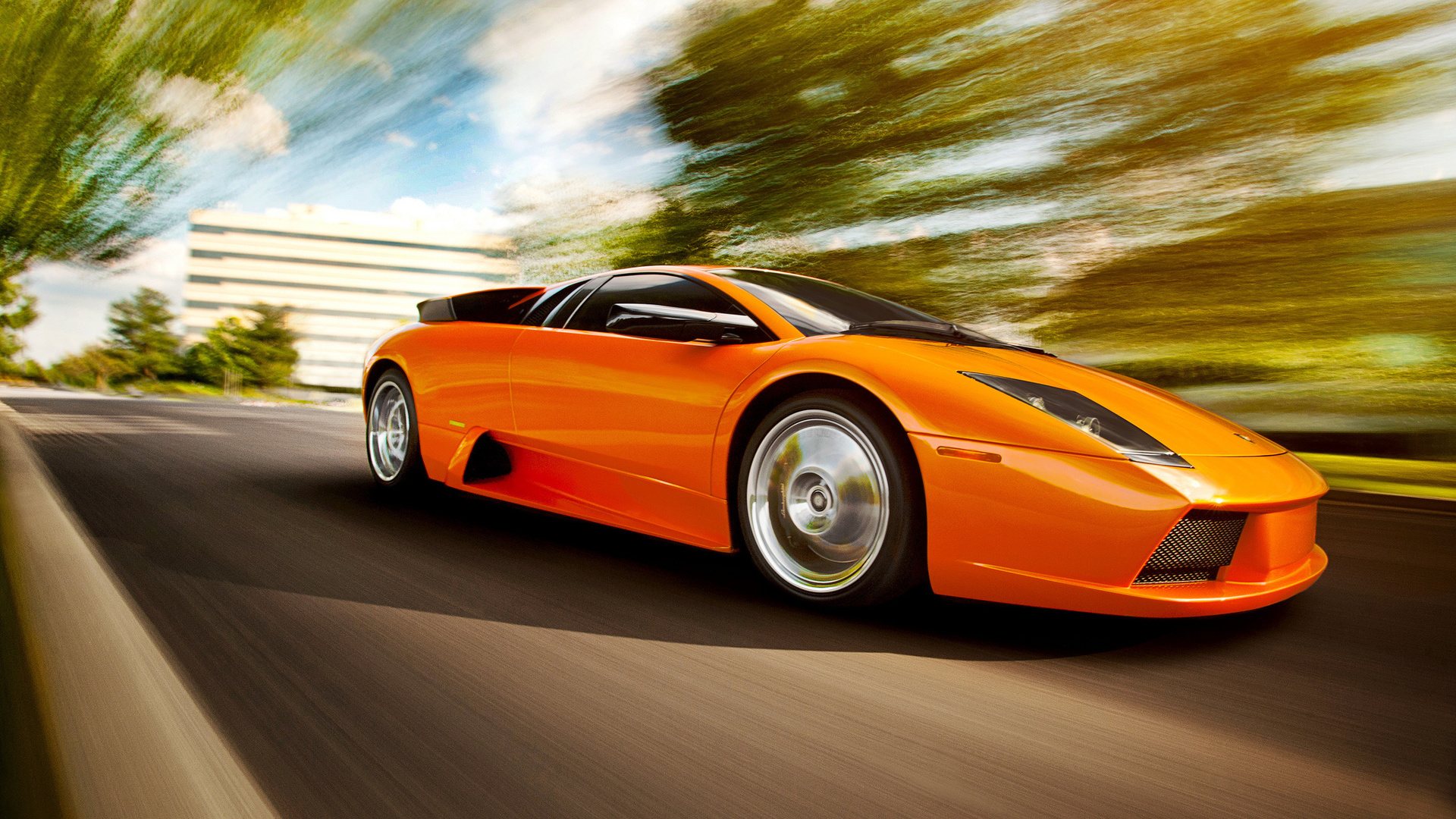 murcielago, lamborghini, orange, 