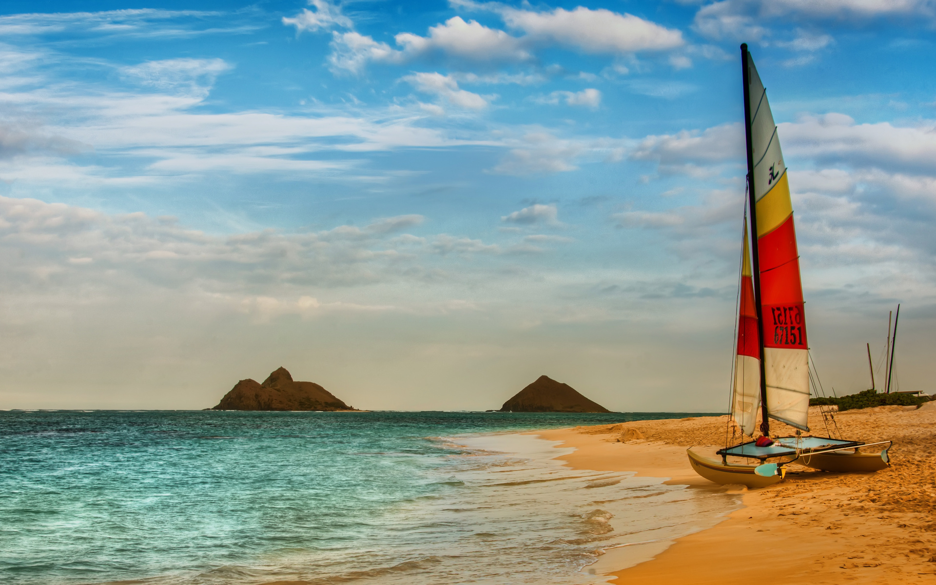 nature, beach, , clouds, sea, boat, , sky