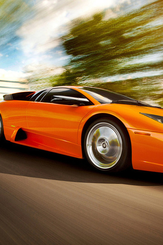 murcielago, lamborghini, orange, 