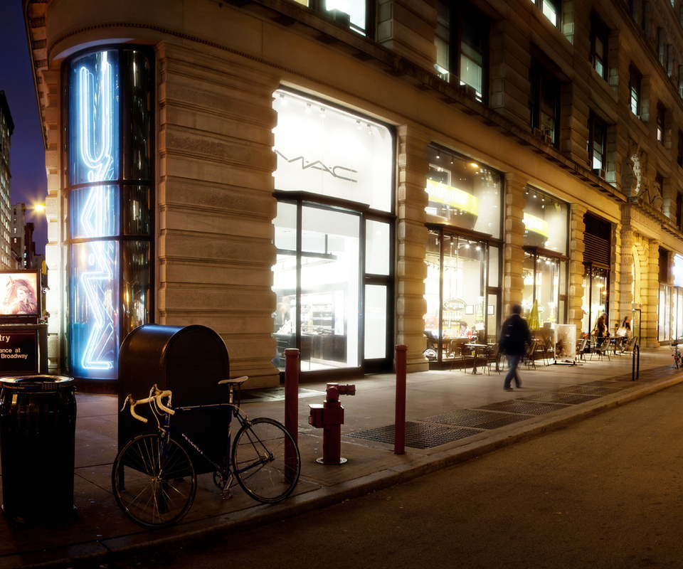 New york, nyc, , madison square park area, panoramic, night, -, usa