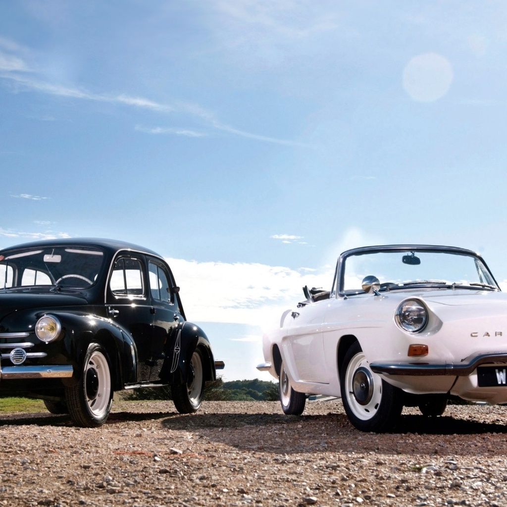 5-window, v8, coupe, and, caravelle, ford, renault, 1936, deluxe