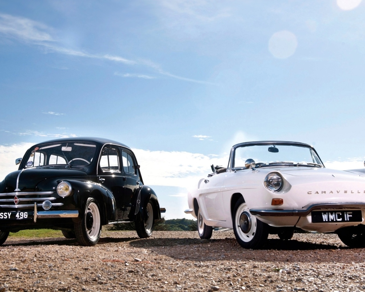 5-window, v8, coupe, and, caravelle, ford, renault, 1936, deluxe