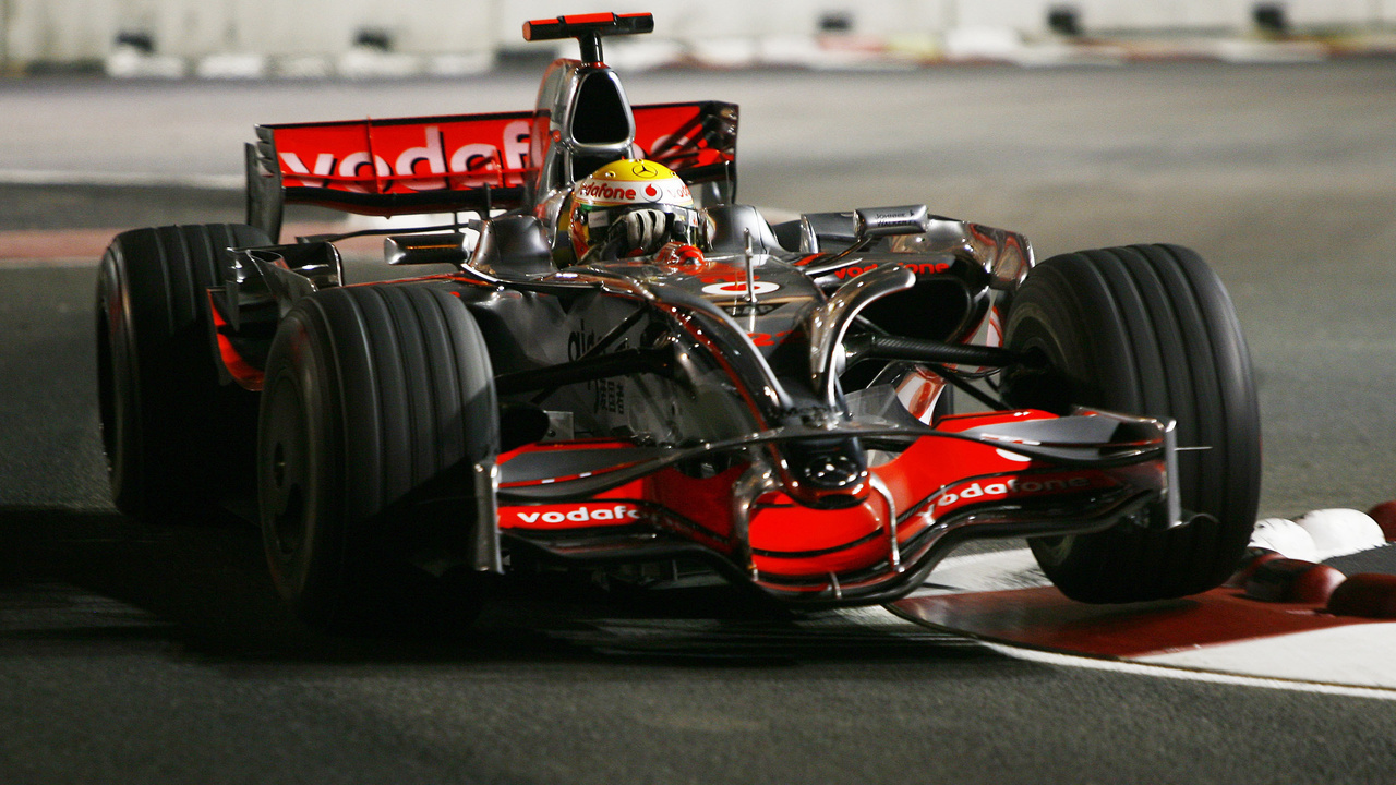 2008, mclaren, formula one,  1, singapore gp, Formula 1, f1, mp4-23, lewis hamilton