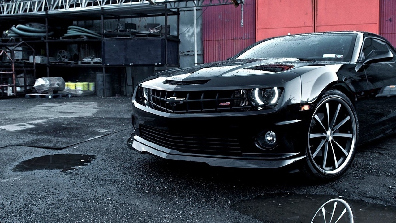 chevrolet, wallpapers, camaro, black, car, vossen, tuning, beautiful