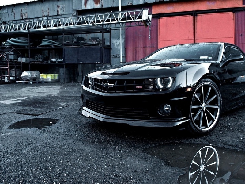 chevrolet, wallpapers, camaro, black, car, vossen, tuning, beautiful