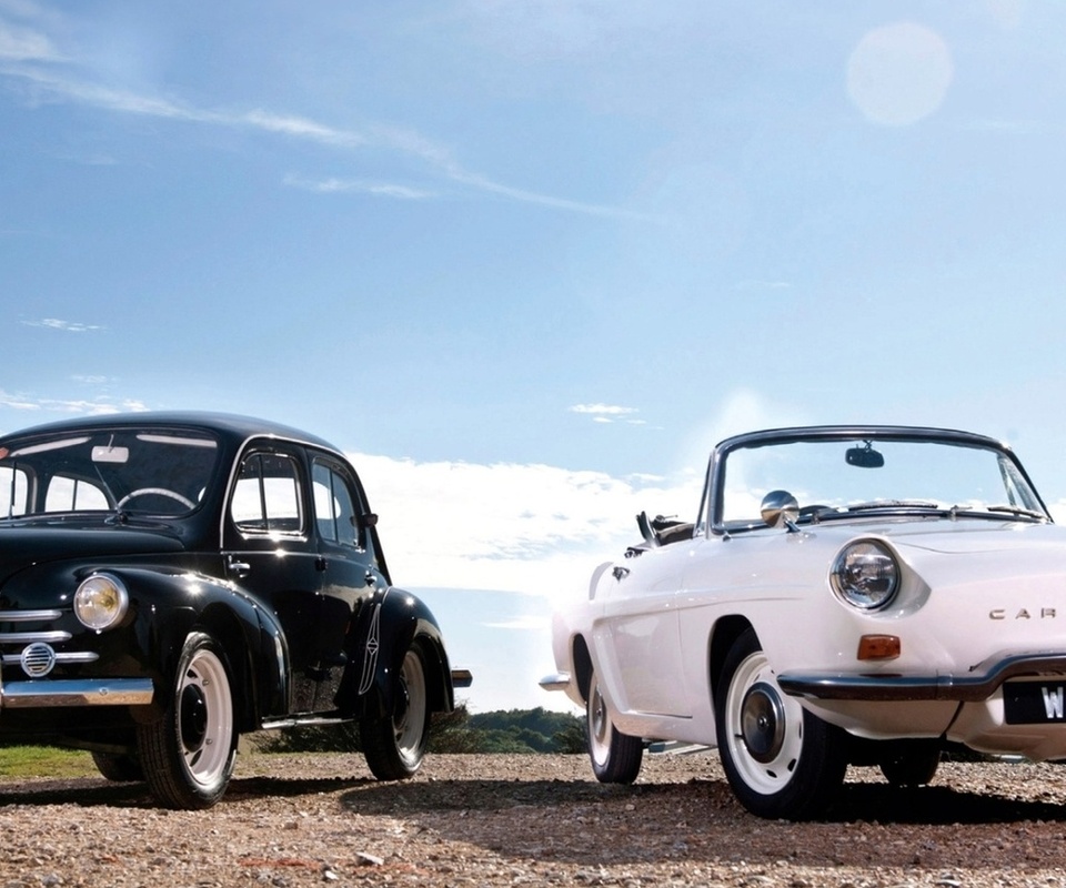 5-window, v8, coupe, and, caravelle, ford, renault, 1936, deluxe