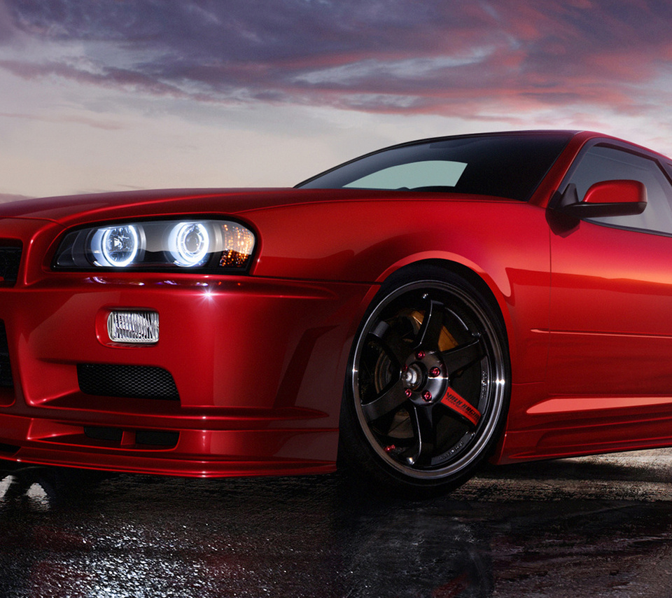 , red, r34, skyline, , styling