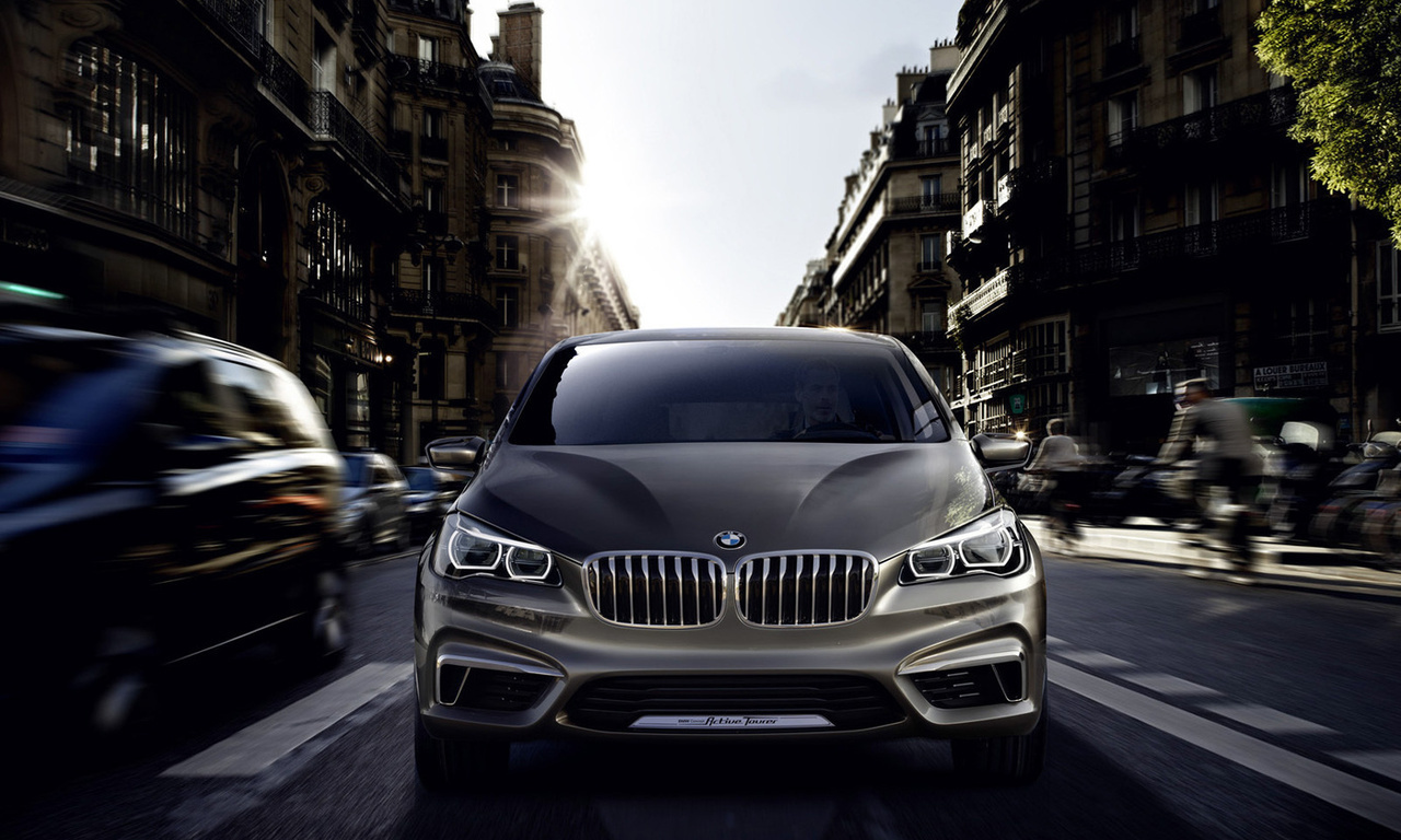 street, motion, traffic, blur, concept, bmw, active tourer