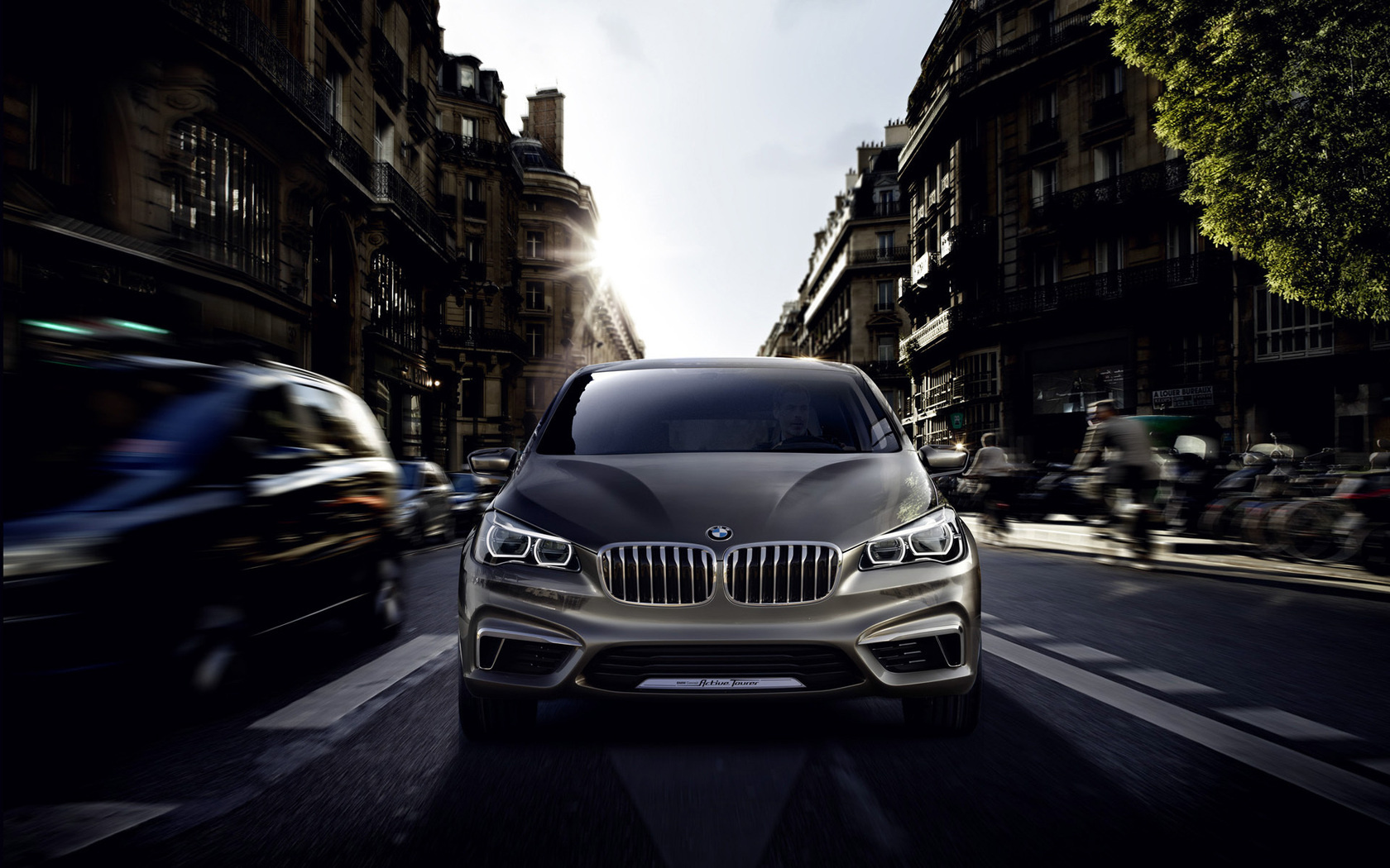 street, motion, traffic, blur, concept, bmw, active tourer