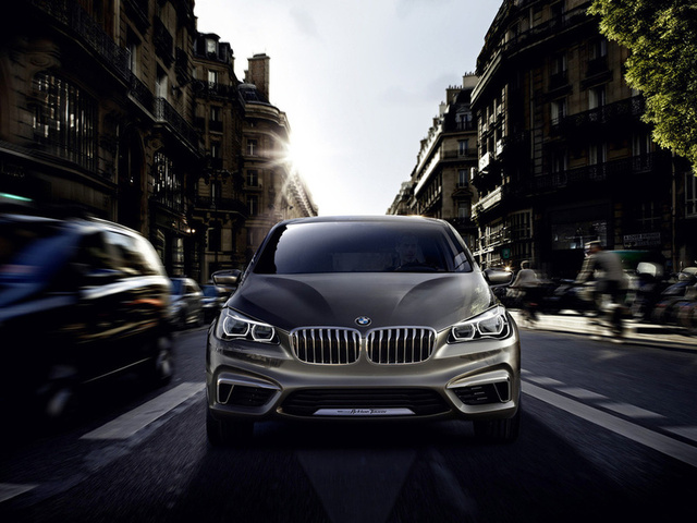 street, motion, traffic, blur, concept, bmw, active tourer