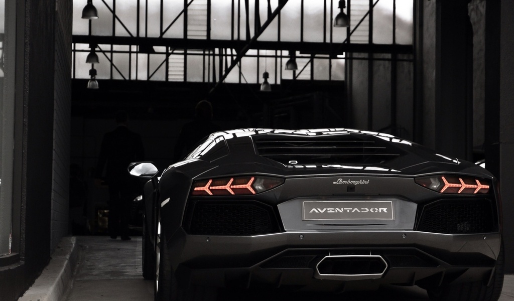 , aventador, black, lamborghini, lp700-4