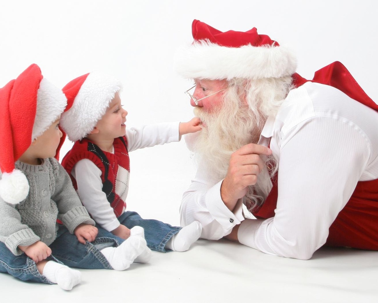 claus, santa, children, merry, holidays, interview, happy, christmas