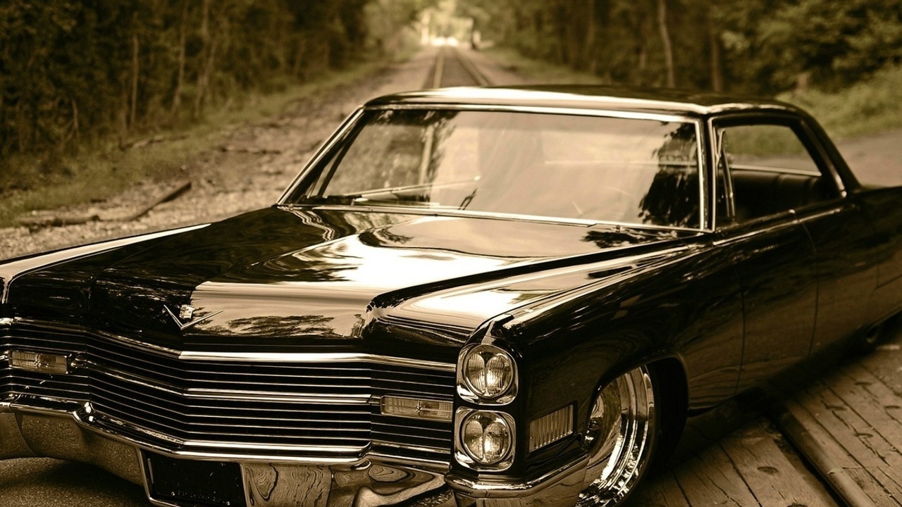 retro car, de ville, low rider, cadillac