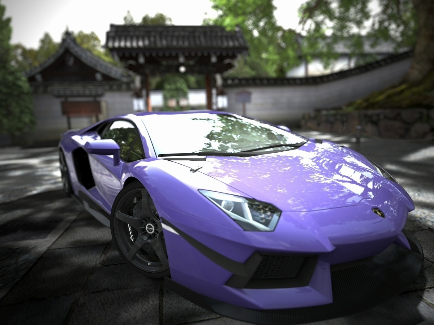 , Lamborghini, purple, , aventador, 