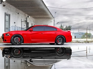 Dodge, charger, , , 8, , red, puddle, srt8, reflection, miami