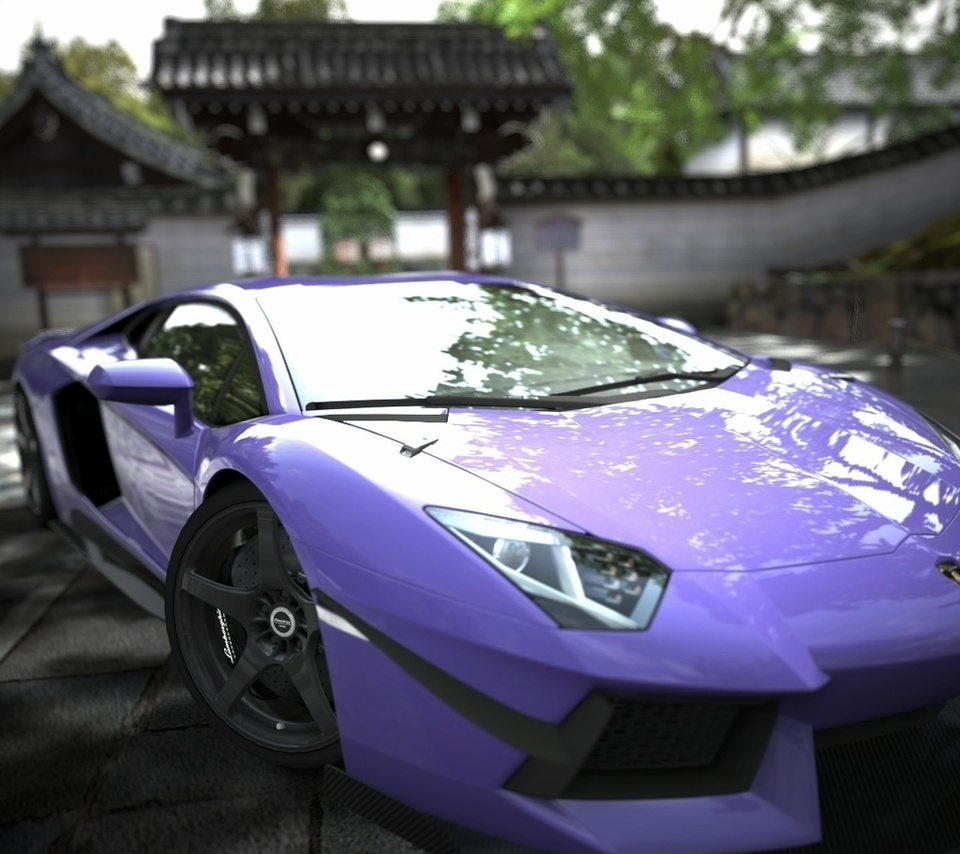 , Lamborghini, purple, , aventador, 