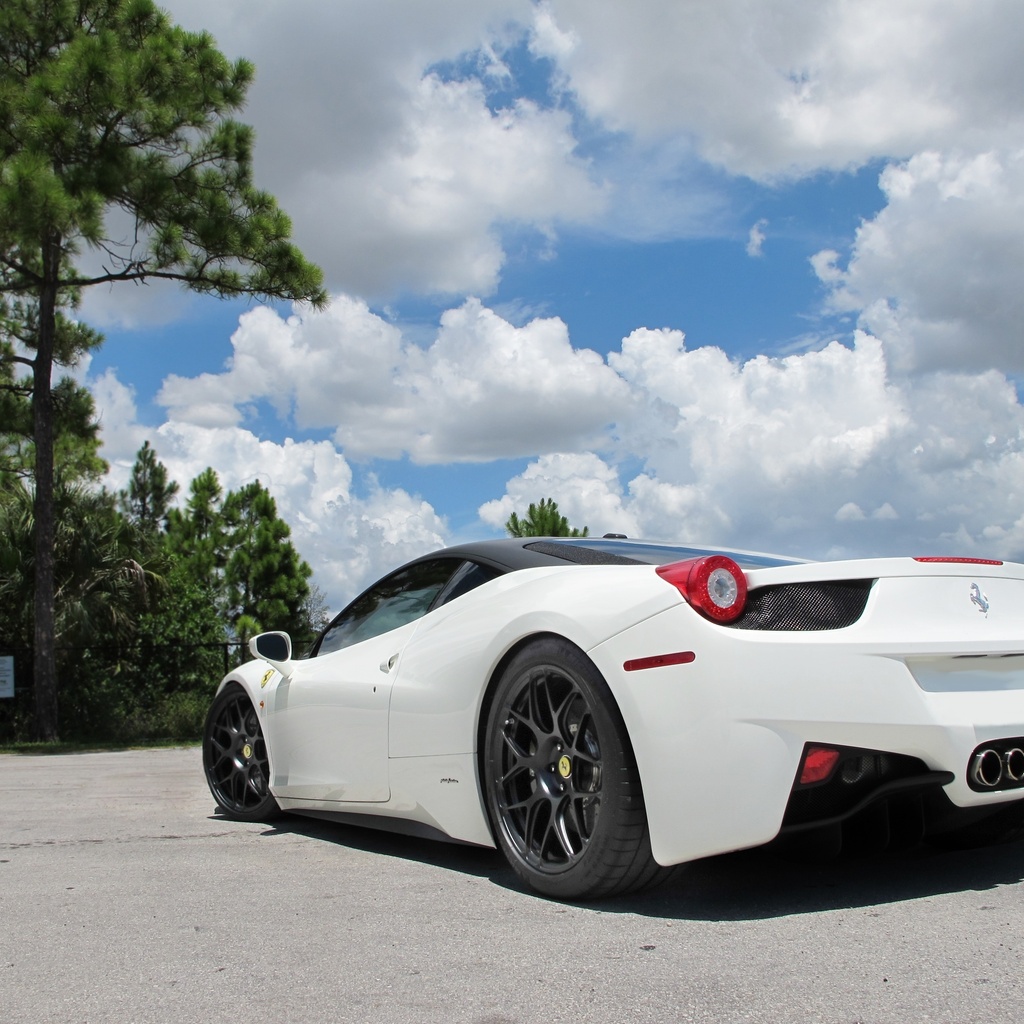 white, , black, Ferrari, sky, wheels, , 458 italia, 