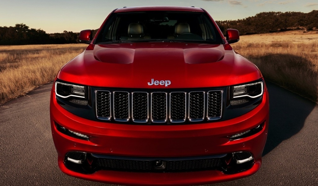 , front, jeep, road, grand cherokee, srt, red, 