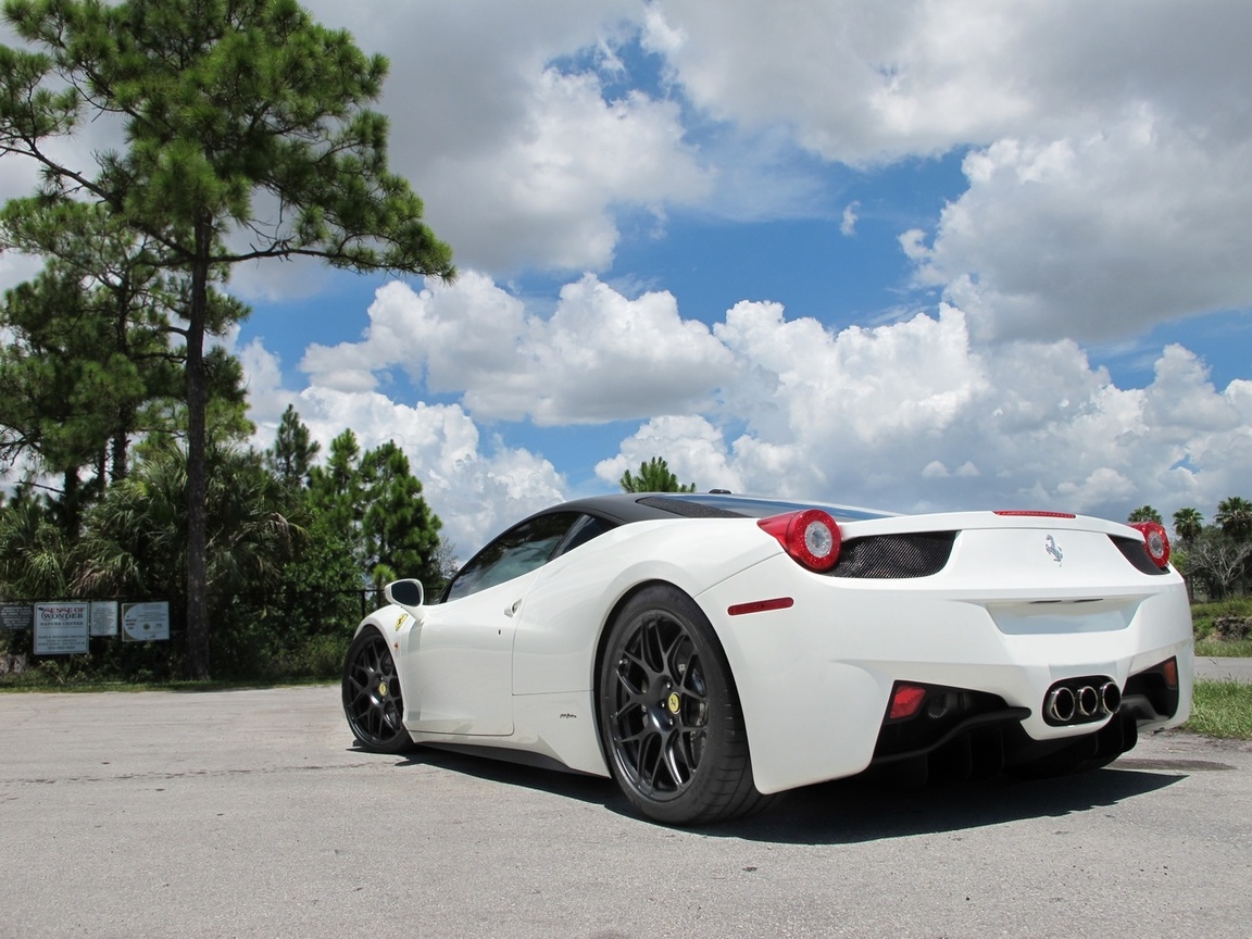 white, , black, Ferrari, sky, wheels, , 458 italia, 