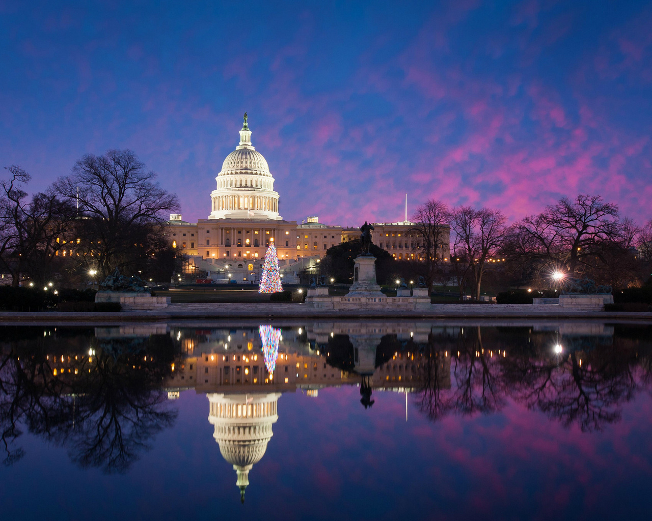 usa, park, meeting place, washington, united states capitol, evening