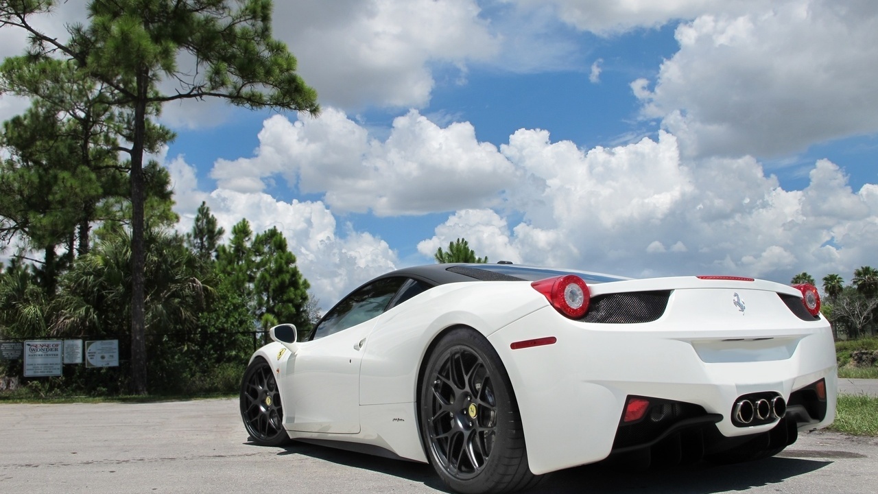 white, , black, Ferrari, sky, wheels, , 458 italia, 