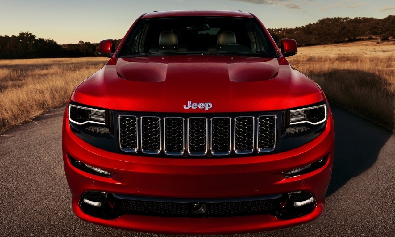 , front, jeep, road, grand cherokee, srt, red, 