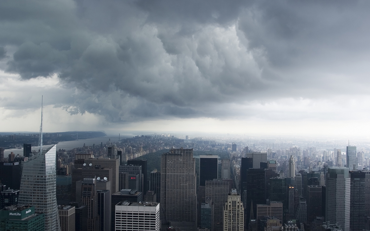 nyc, Storm clouds, , new york, -, manhattan, usa