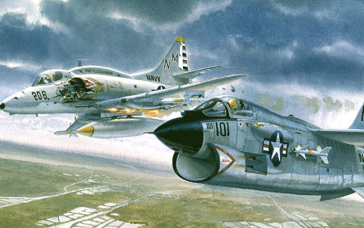 ltv a-7 corsair ii, Douglas a-4 skyhawk, , , , 
