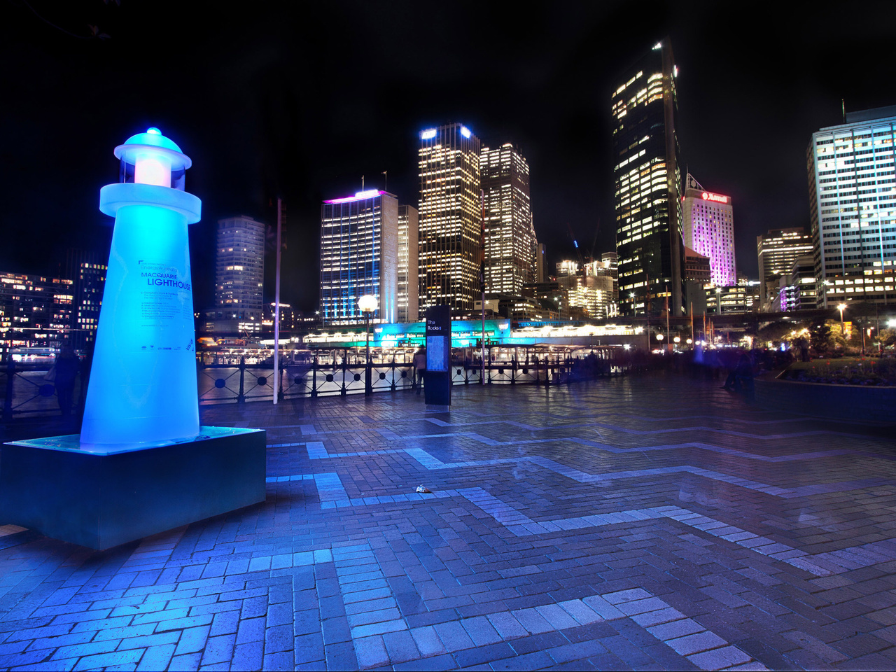 , sydney, downtown, , light, night, harbor and skyline, Australia